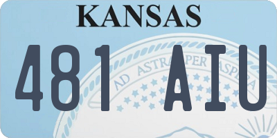 KS license plate 481AIU