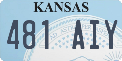KS license plate 481AIY