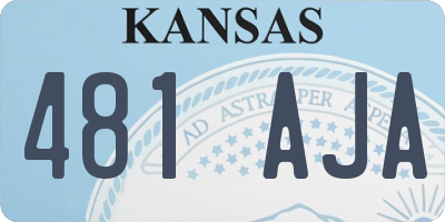KS license plate 481AJA