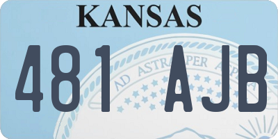 KS license plate 481AJB