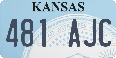 KS license plate 481AJC