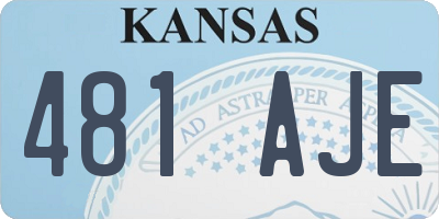 KS license plate 481AJE