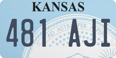 KS license plate 481AJI