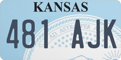 KS license plate 481AJK