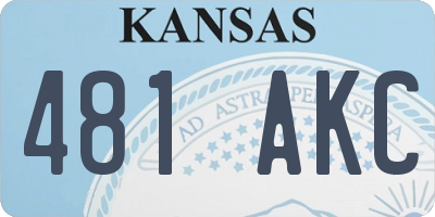 KS license plate 481AKC