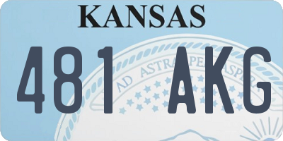 KS license plate 481AKG