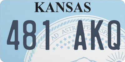 KS license plate 481AKQ