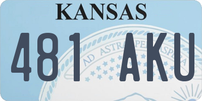 KS license plate 481AKU