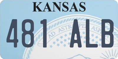 KS license plate 481ALB