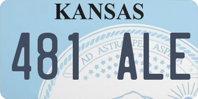 KS license plate 481ALE