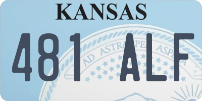 KS license plate 481ALF