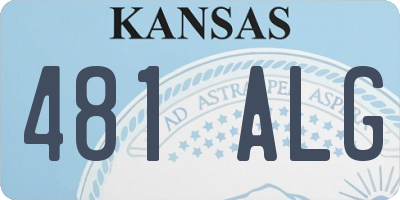 KS license plate 481ALG