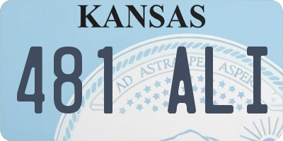 KS license plate 481ALI