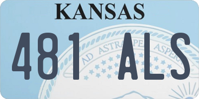 KS license plate 481ALS