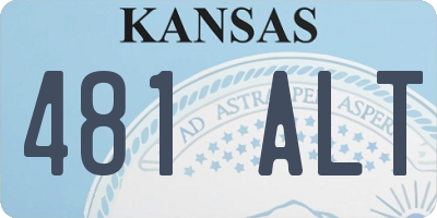 KS license plate 481ALT