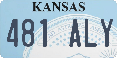 KS license plate 481ALY
