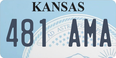 KS license plate 481AMA
