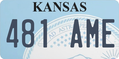 KS license plate 481AME