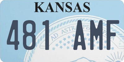 KS license plate 481AMF