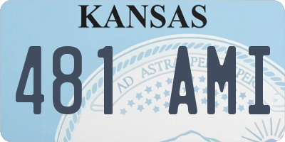 KS license plate 481AMI