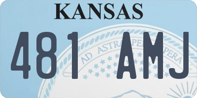 KS license plate 481AMJ