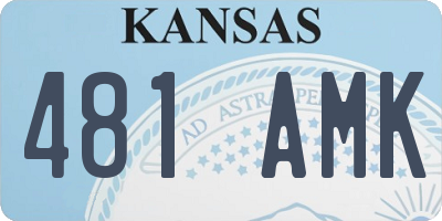 KS license plate 481AMK