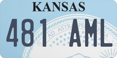 KS license plate 481AML