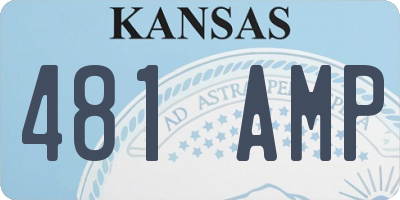 KS license plate 481AMP