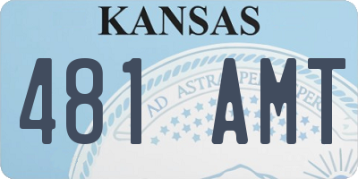 KS license plate 481AMT