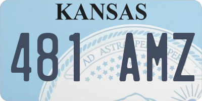 KS license plate 481AMZ