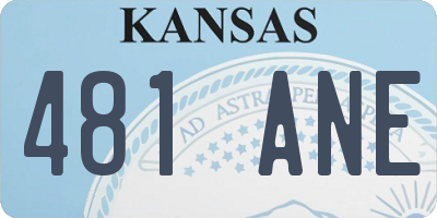 KS license plate 481ANE