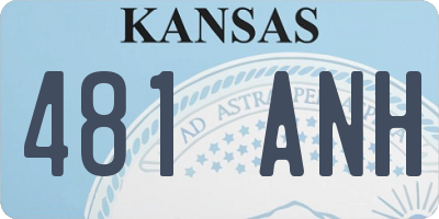 KS license plate 481ANH