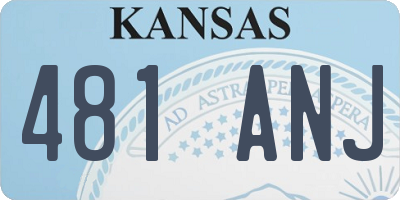 KS license plate 481ANJ