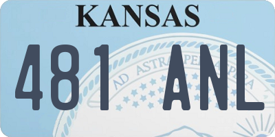 KS license plate 481ANL