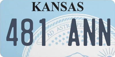 KS license plate 481ANN