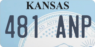 KS license plate 481ANP