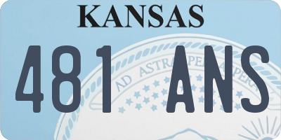 KS license plate 481ANS