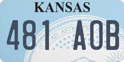 KS license plate 481AOB