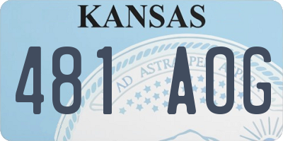 KS license plate 481AOG