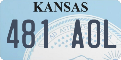 KS license plate 481AOL