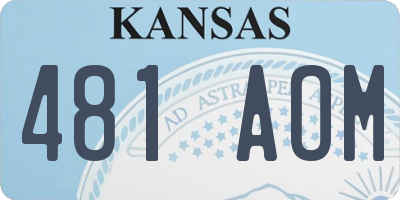 KS license plate 481AOM