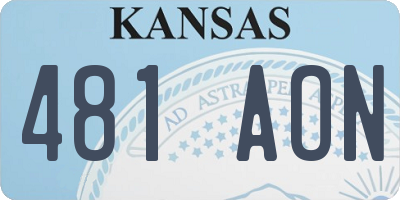 KS license plate 481AON
