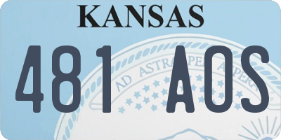 KS license plate 481AOS