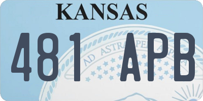 KS license plate 481APB