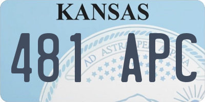 KS license plate 481APC