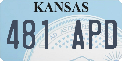 KS license plate 481APD
