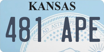 KS license plate 481APE