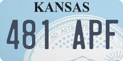 KS license plate 481APF