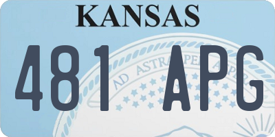 KS license plate 481APG