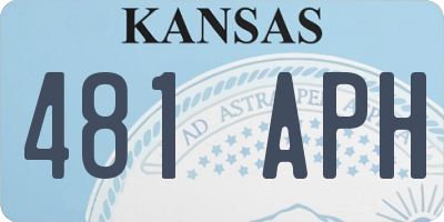 KS license plate 481APH